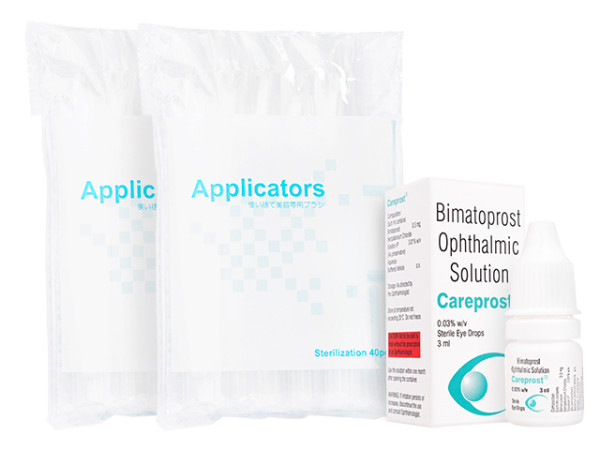 다국적 제약사 SUN PHARMA 제조 Careprost 0.03% 3ml 1통+ 어플리게이터 2팩