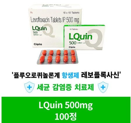 엘퀸 LQUIN 레보플록사신 500mg x 100정 시플라