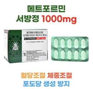 메트포르민 서방정 Glyciphage SR 1,000mg 100정 1박스