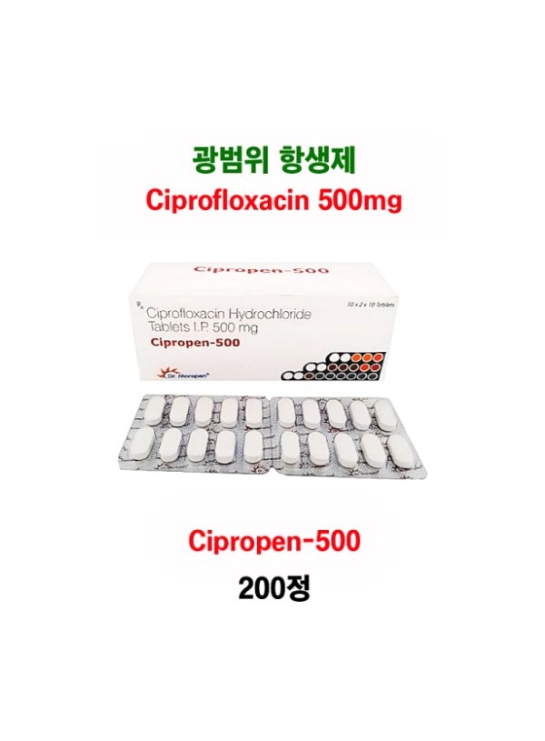 광범위 항생제 Cipropen 500mg   200정