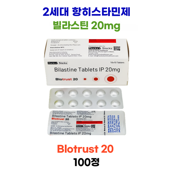 2세대 항히스타민제 신약 Blotrust-20  150정