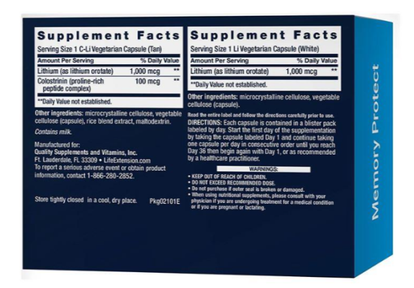 [라이프익스텐션] 메모리 프로텍트 Memory Protect 36정 (36일분)